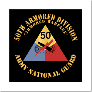 50th Armored Division - SSI - Armored Warfare - ARNG X 300 Posters and Art